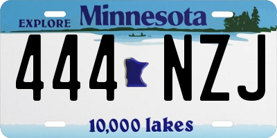 MN license plate 444NZJ