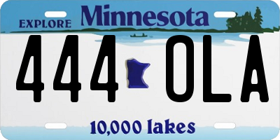 MN license plate 444OLA