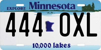 MN license plate 444OXL