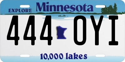 MN license plate 444OYI