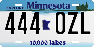 MN license plate 444OZL