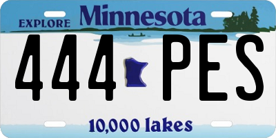 MN license plate 444PES