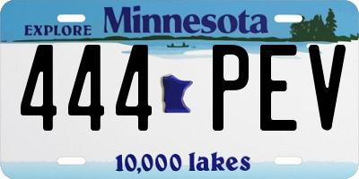 MN license plate 444PEV