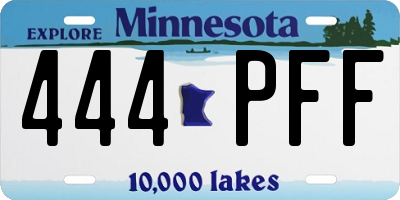 MN license plate 444PFF
