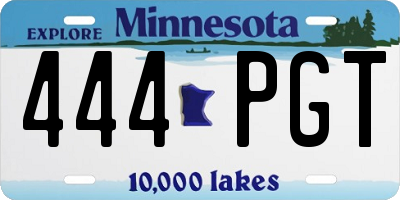 MN license plate 444PGT