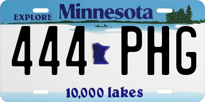 MN license plate 444PHG