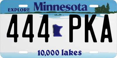 MN license plate 444PKA