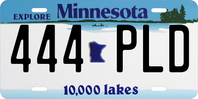 MN license plate 444PLD