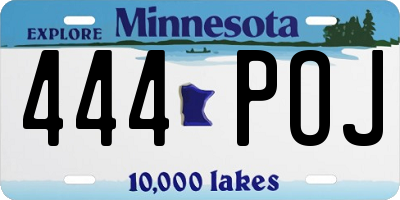 MN license plate 444POJ
