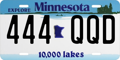 MN license plate 444QQD