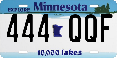 MN license plate 444QQF