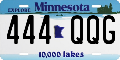 MN license plate 444QQG