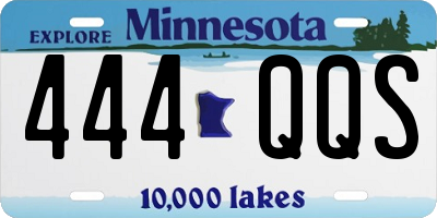 MN license plate 444QQS