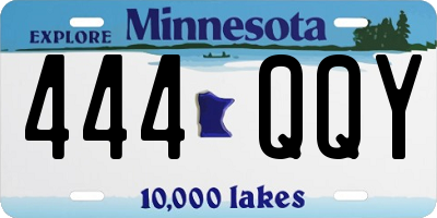 MN license plate 444QQY