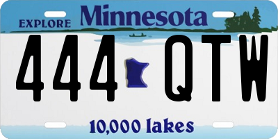 MN license plate 444QTW