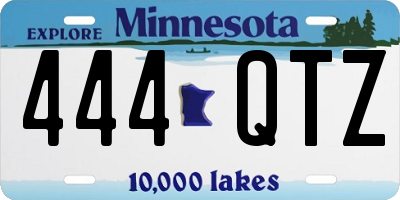 MN license plate 444QTZ