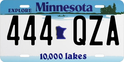 MN license plate 444QZA