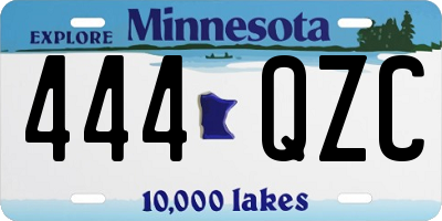 MN license plate 444QZC