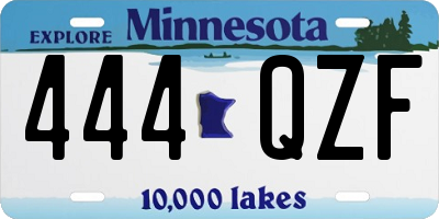 MN license plate 444QZF