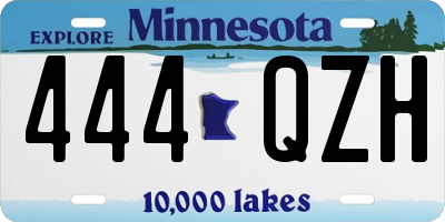 MN license plate 444QZH