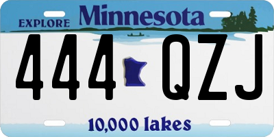 MN license plate 444QZJ