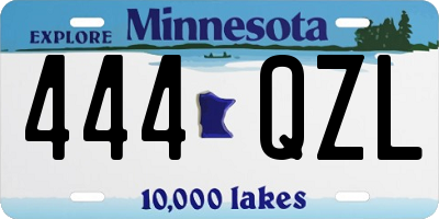 MN license plate 444QZL