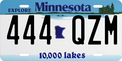 MN license plate 444QZM