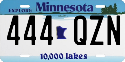 MN license plate 444QZN