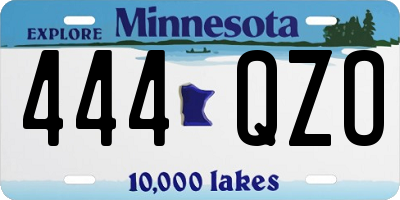 MN license plate 444QZO