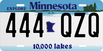MN license plate 444QZQ