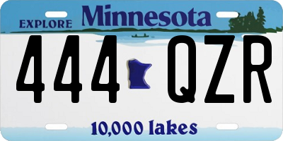 MN license plate 444QZR