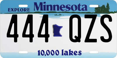 MN license plate 444QZS