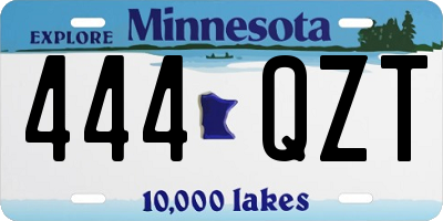 MN license plate 444QZT