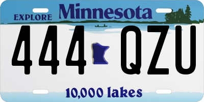 MN license plate 444QZU