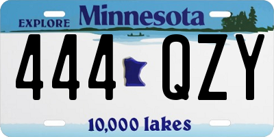 MN license plate 444QZY