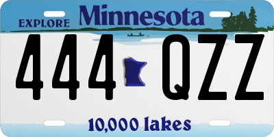 MN license plate 444QZZ