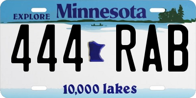 MN license plate 444RAB