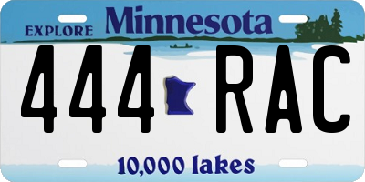 MN license plate 444RAC