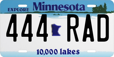 MN license plate 444RAD