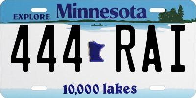 MN license plate 444RAI