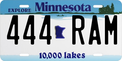 MN license plate 444RAM