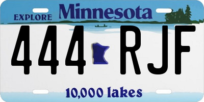 MN license plate 444RJF