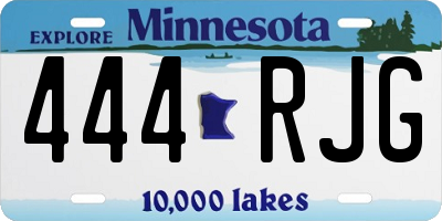MN license plate 444RJG