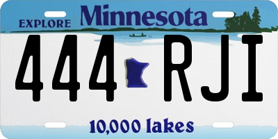 MN license plate 444RJI