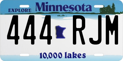 MN license plate 444RJM