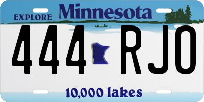 MN license plate 444RJO