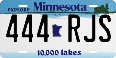 MN license plate 444RJS
