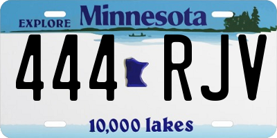 MN license plate 444RJV