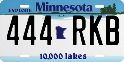 MN license plate 444RKB