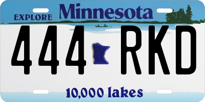 MN license plate 444RKD